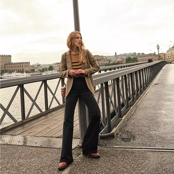 Madewell Conway Pullover Sweater in Stripe in Toffee - Picture 4 of 9